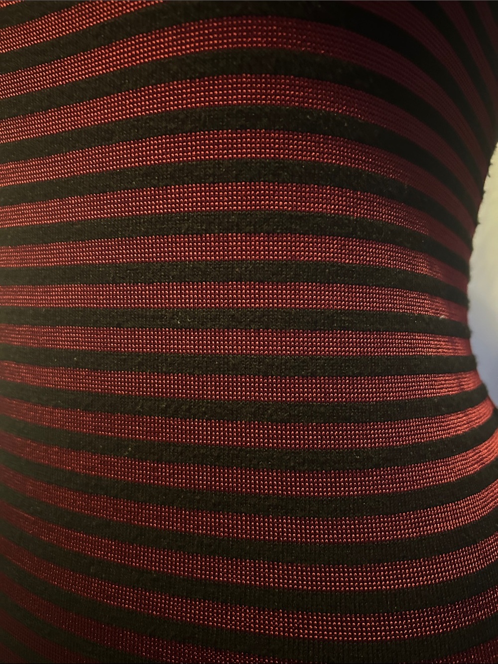 Ralph Lauren Sleeveless Maroon and Black Striped Knit Dress - Picture 8 of 11